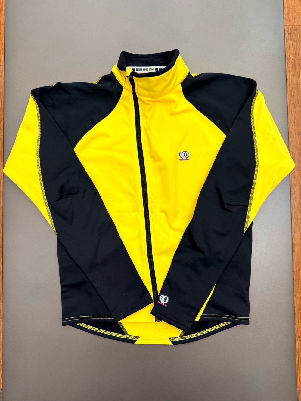 Pearl Izumi Yellow & Black Cycling Jacket - Size Medium